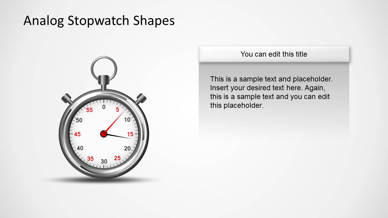 Analog Stopwatch Picture Slide for PowerPoint