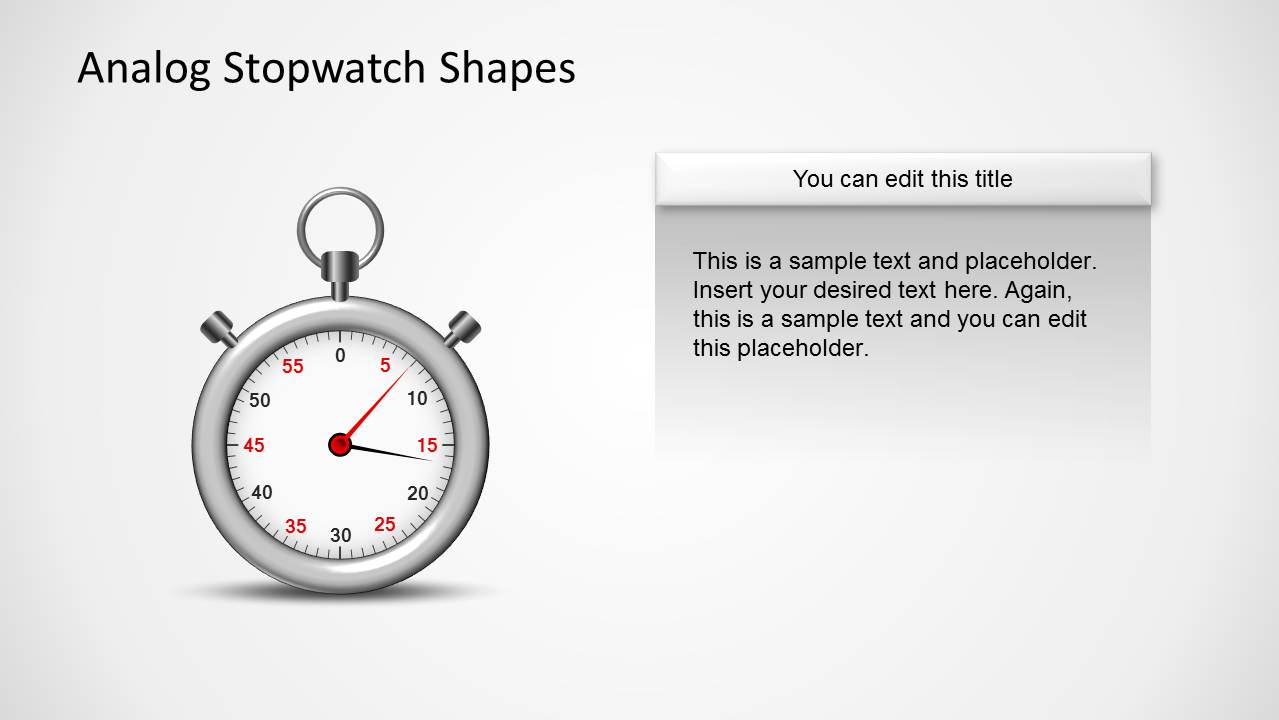 Analog Stopwatch Clipart for PowerPoint