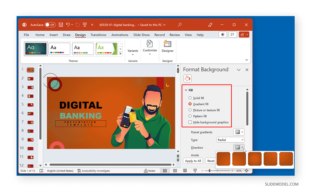 Working with Format Background in PowerPoint