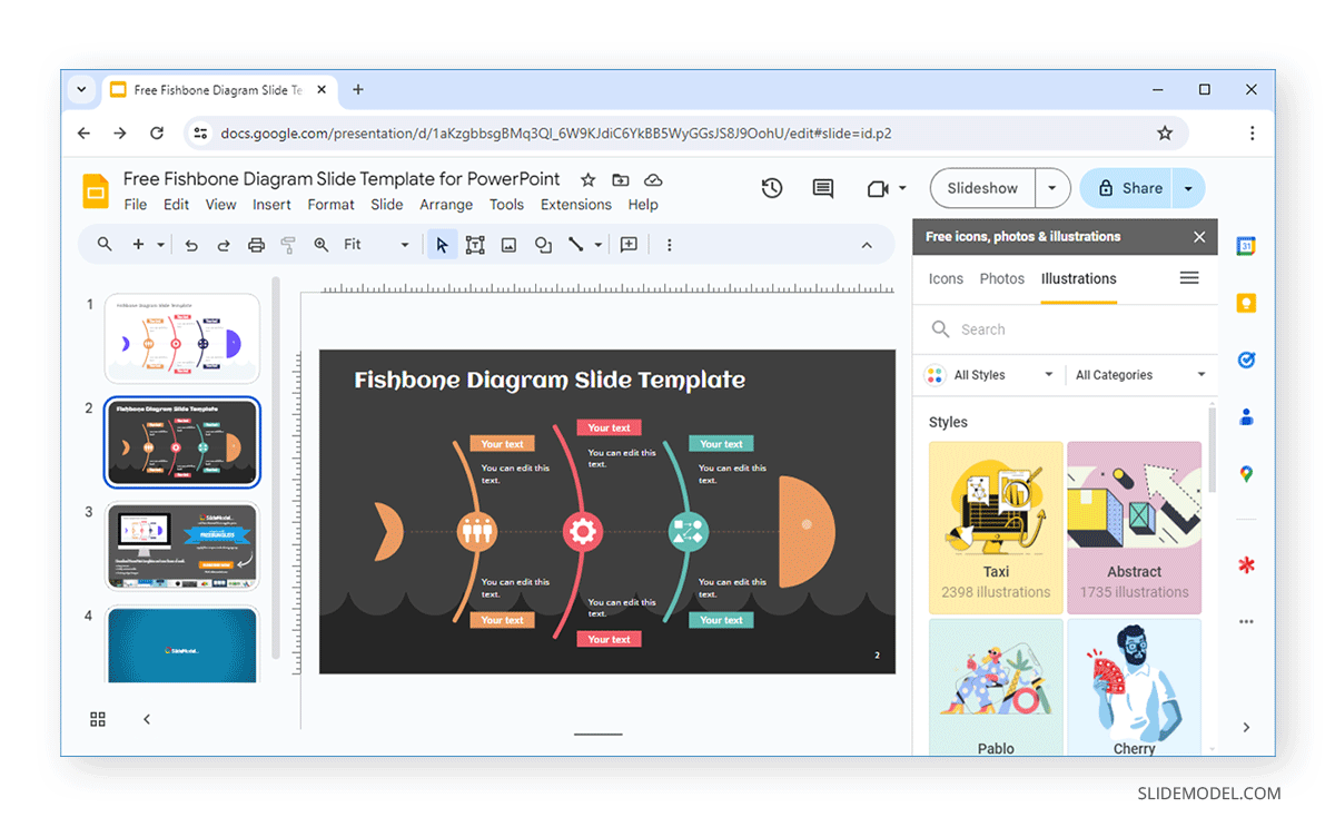 Microsoft-inspired clipart icons for Google Slides