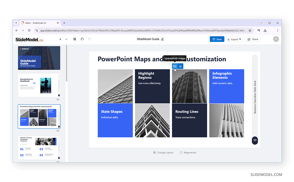 How to upload an image in SlideModel AI