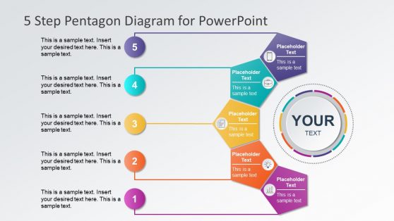 5 Steps of Pentagon Shape