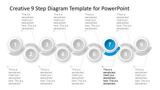 6 Slides of Horizontal ZigZag Timeline