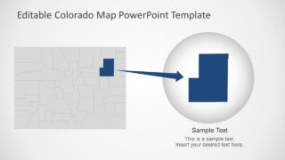 Editable Map Template of Colorado