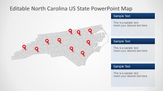 Map with Location Pointers NC