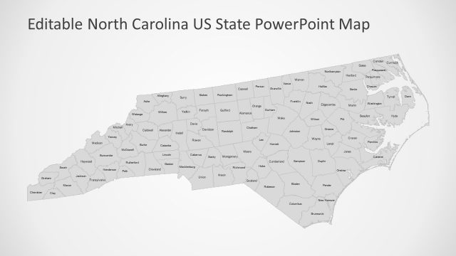 North Carolina PowerPoint 100 Counties