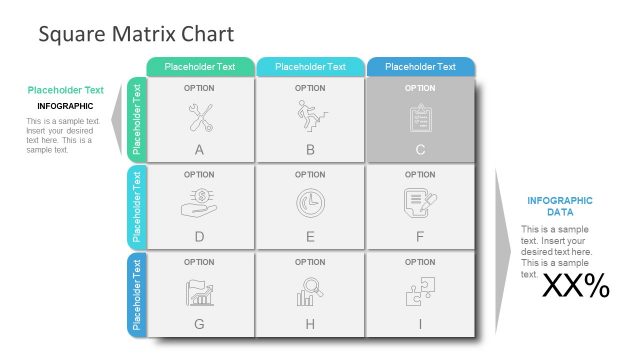 Square Matrix Presentation 9 Cells