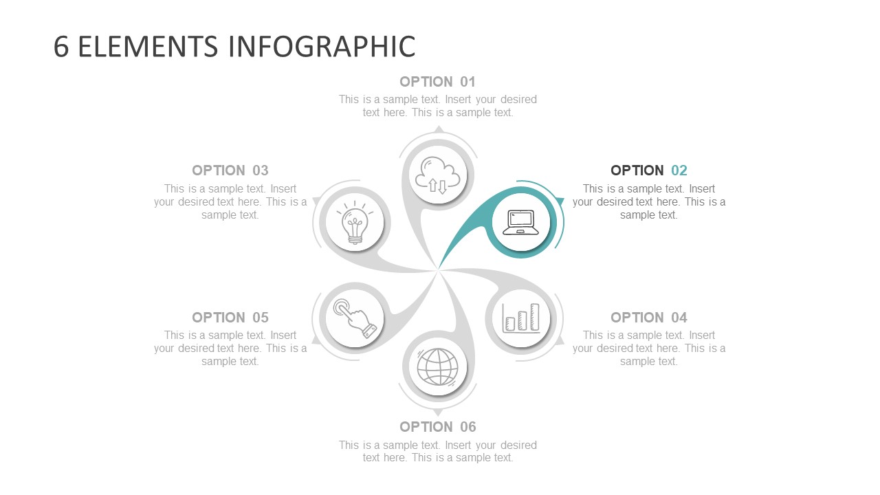 6 Segmented Infographic PPT