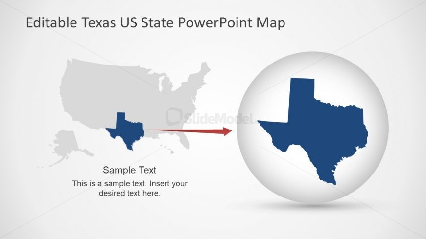 Zoom in Texas State Map