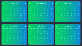 Monthly Charts Template Green