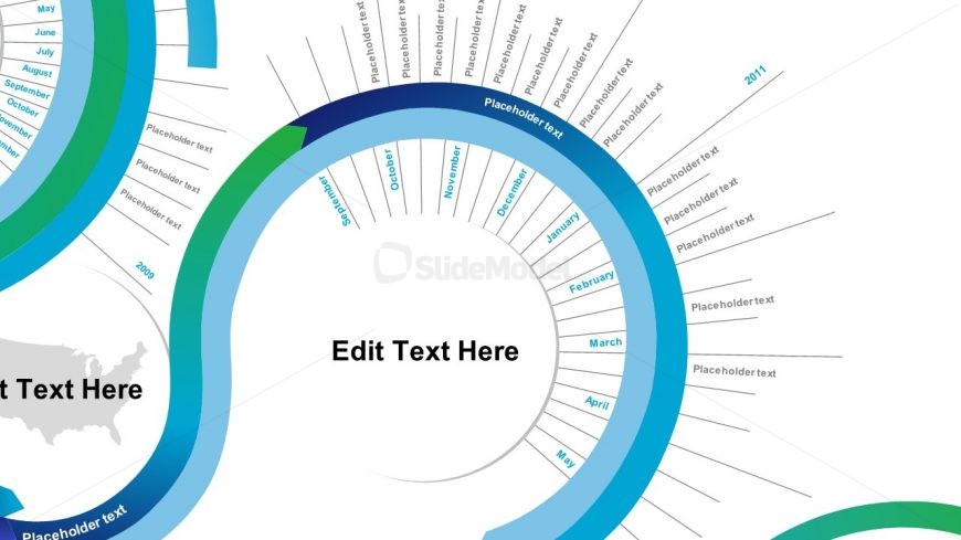 Editable Timeline Slide of Months