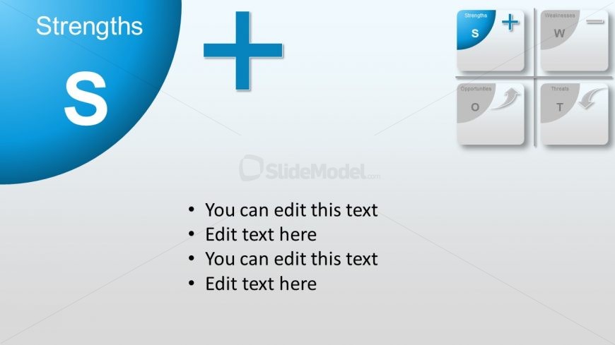 Flat Material PowerPoint Diagram Strength