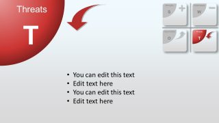 Flat Material PowerPoint Diagram Threats