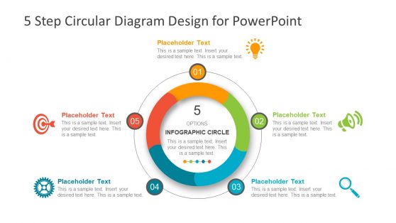 5 Step Infographic Circular Diagram