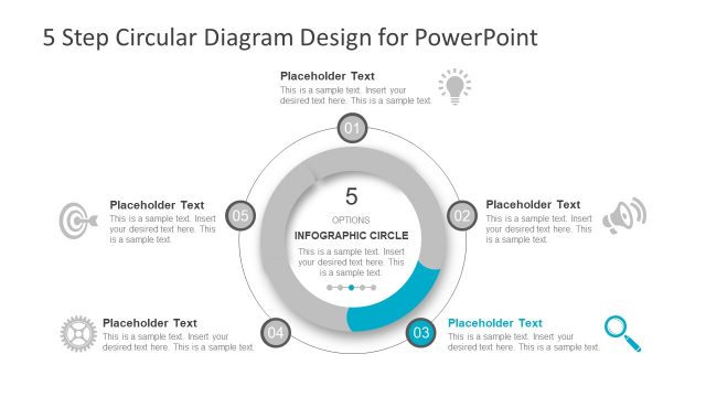 5 Step Doughnut Diagram Design