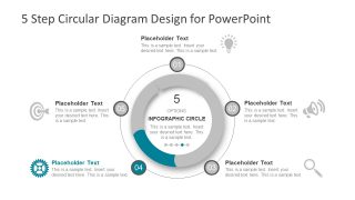 Slide of 5 Step Infographic Cycle