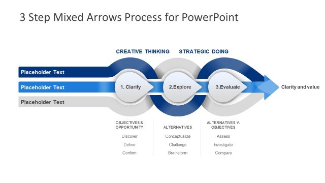 3 Steps Mixed PowerPoint Arrows