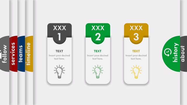 PowerPoint Design History Infographics