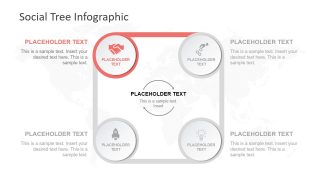 Square Diagram 4 Steps Process Flow