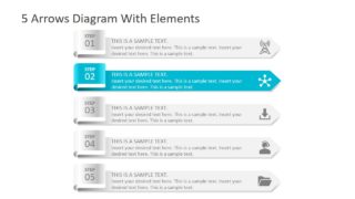 PowerPoint Diagram 5 Arrows