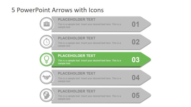 5 Arrows Lightbulb Idea Template