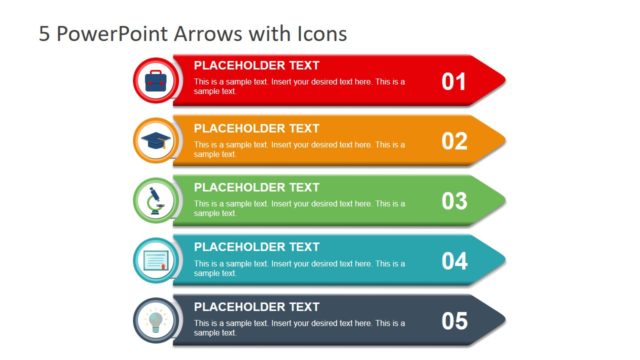 PPT 5 Arrow Layout Design