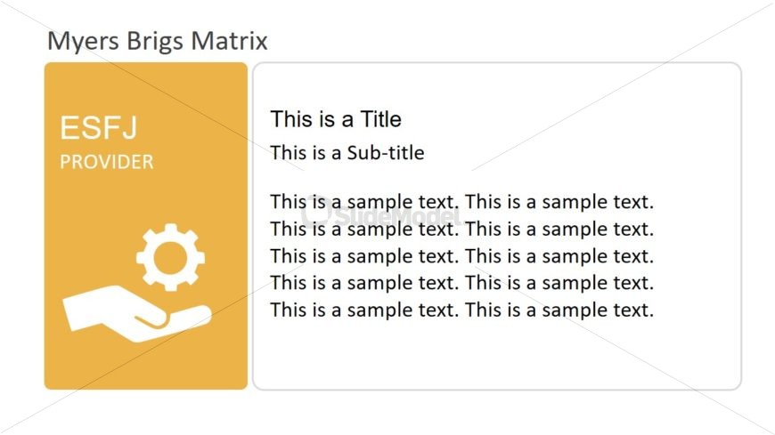 Provider Segment of Myers Briggs Template