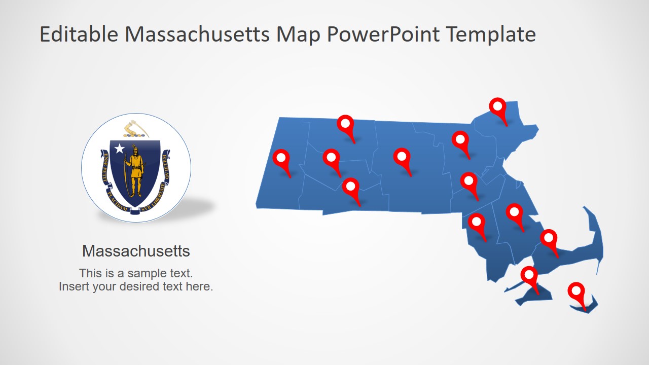 PPT Map of Massachusetts 