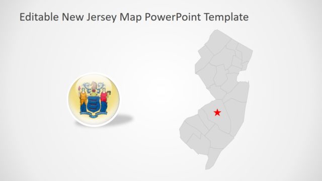 New Jersey Template of Silhouette Map