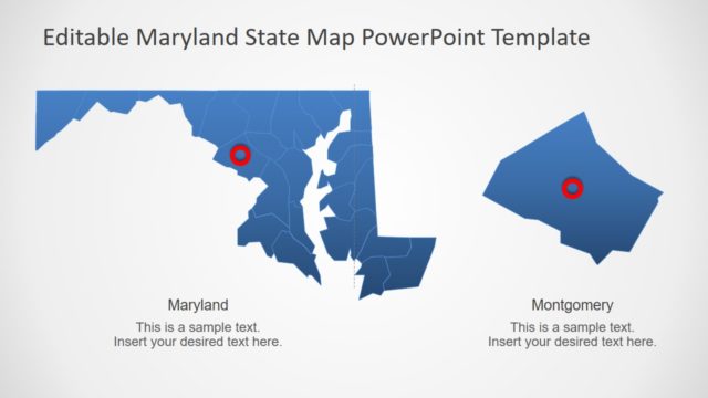 Editable Presentation Map of Maryland