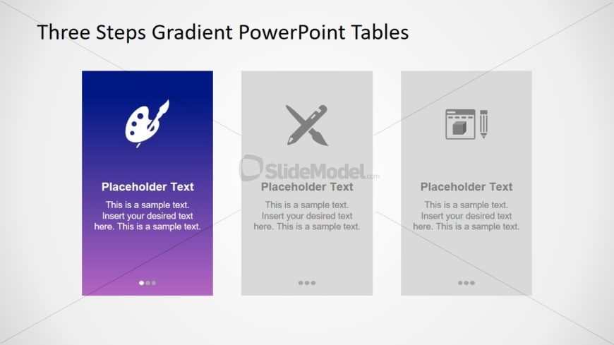 3 Steps Infographic Table Design