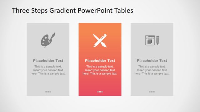 3 Steps PowerPoint Gradient Segments