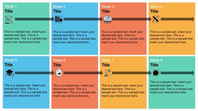 Eight Weeks Plan Timeline Template for PowerPoint