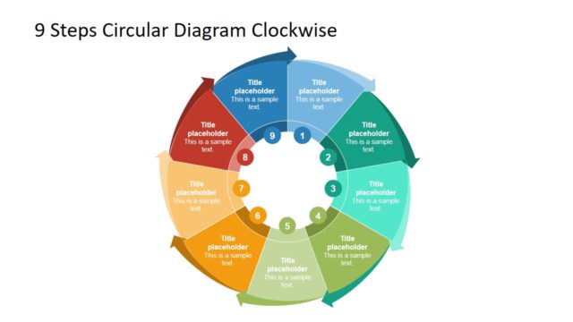 9 Steps Circular Diagram Clockwise