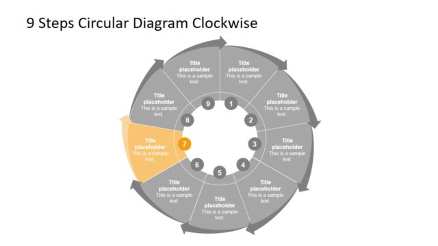 Circular 9 Steps Process Template