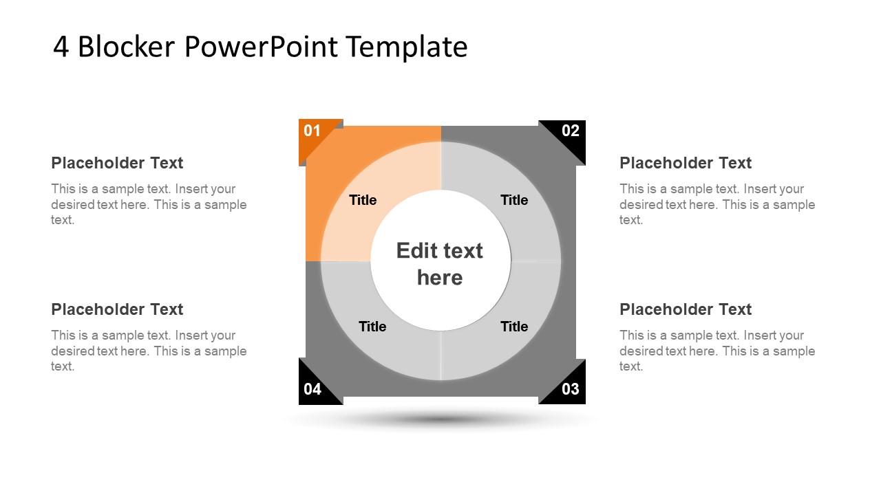 4 Blocker PowerPoint Template SlideModel