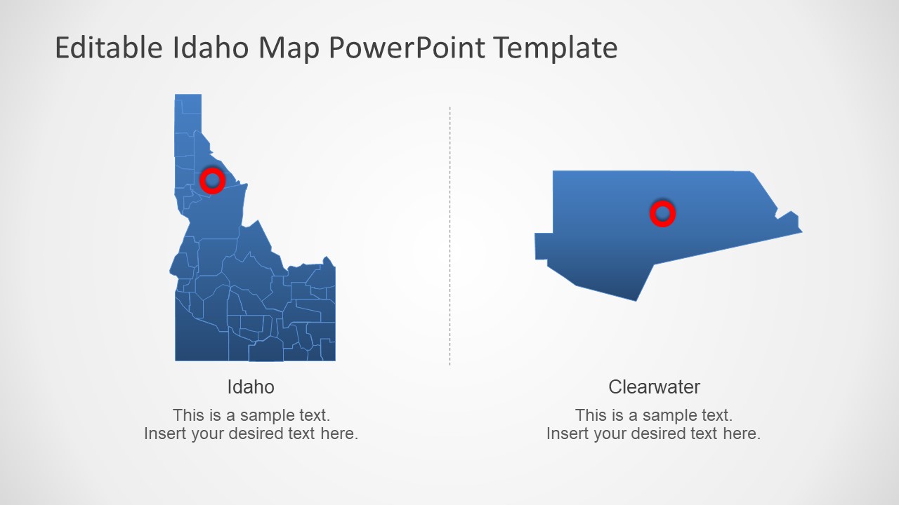 Editable Counties of Idaho PowerPoint