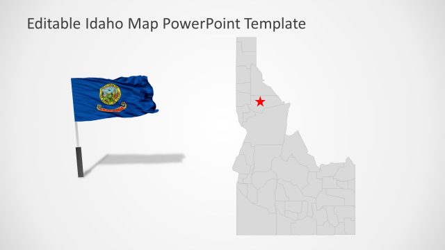 Flag and Map of Idaho in PowerPoint