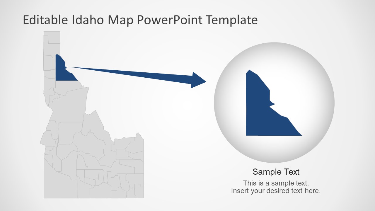 Creative Layout of Idaho Template