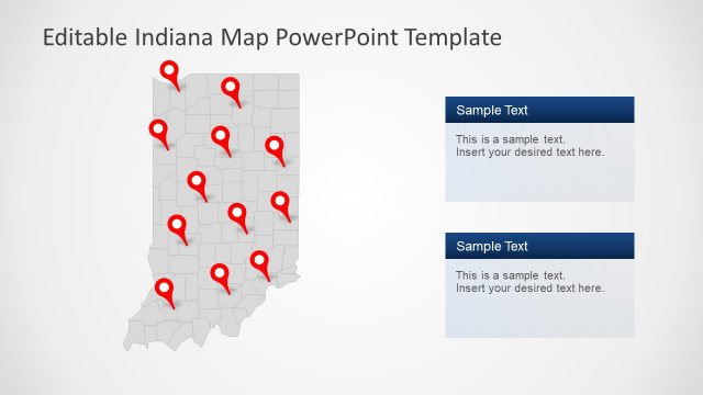 Location Markers US State Indiana PPT