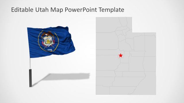 Flag and Map of Utah PowerPoint