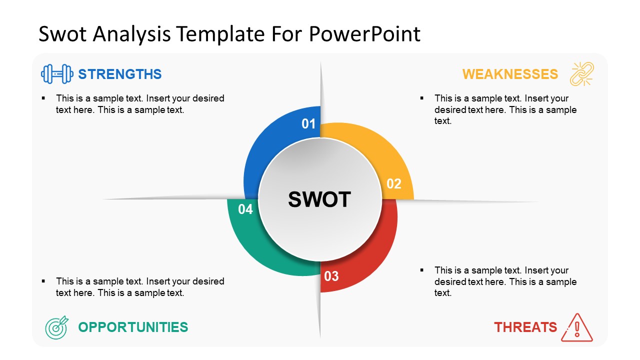 SWOT Analysis Template Helix Design For PowerPoint - SlideModel