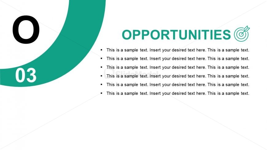 Slide of Business Opportunities SWOT