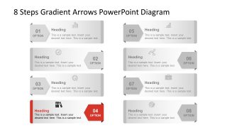 Template of 4 Arrow Highlight Diagram