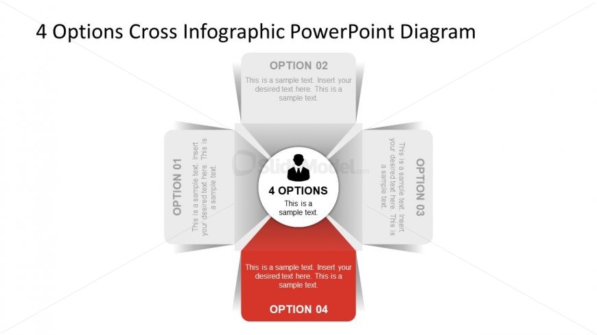 PPT 4 Panels Style Diagram