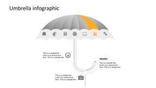 Flat PowerPoint Umbrella Design