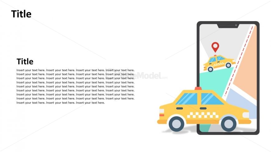 Slide of Ride Hailing Application Use