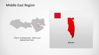 Silhouette Map of Bahrain Middle East