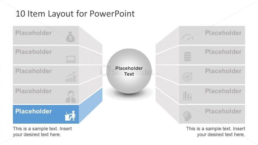 Workforce 1 Item Tunnel Layout Template for PowerPoint