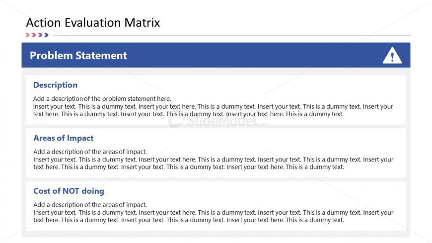 Problem Statement PowerPoint Action Evaluation